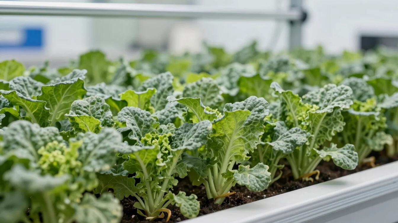 Crisp agricultural photography of quality testing in a modern agricultural laboratory setting, bright neutral daylight,